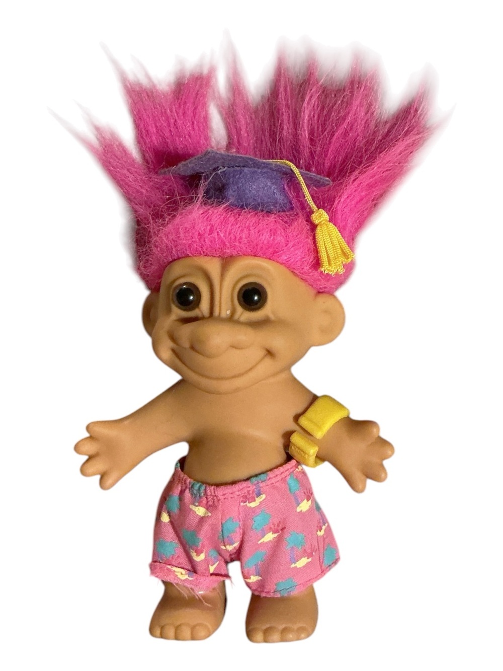 Trolls Brand Pink-Haired Troll with Purple Graduation Cap